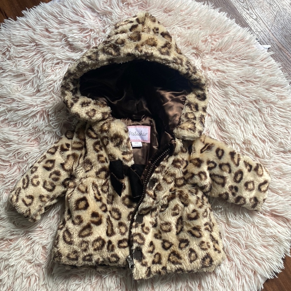 Cheetah print winter coat baby